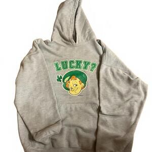 Lucky Charms Leprechaun Hoodie Y2K 2005 Graphic Heavyweight
